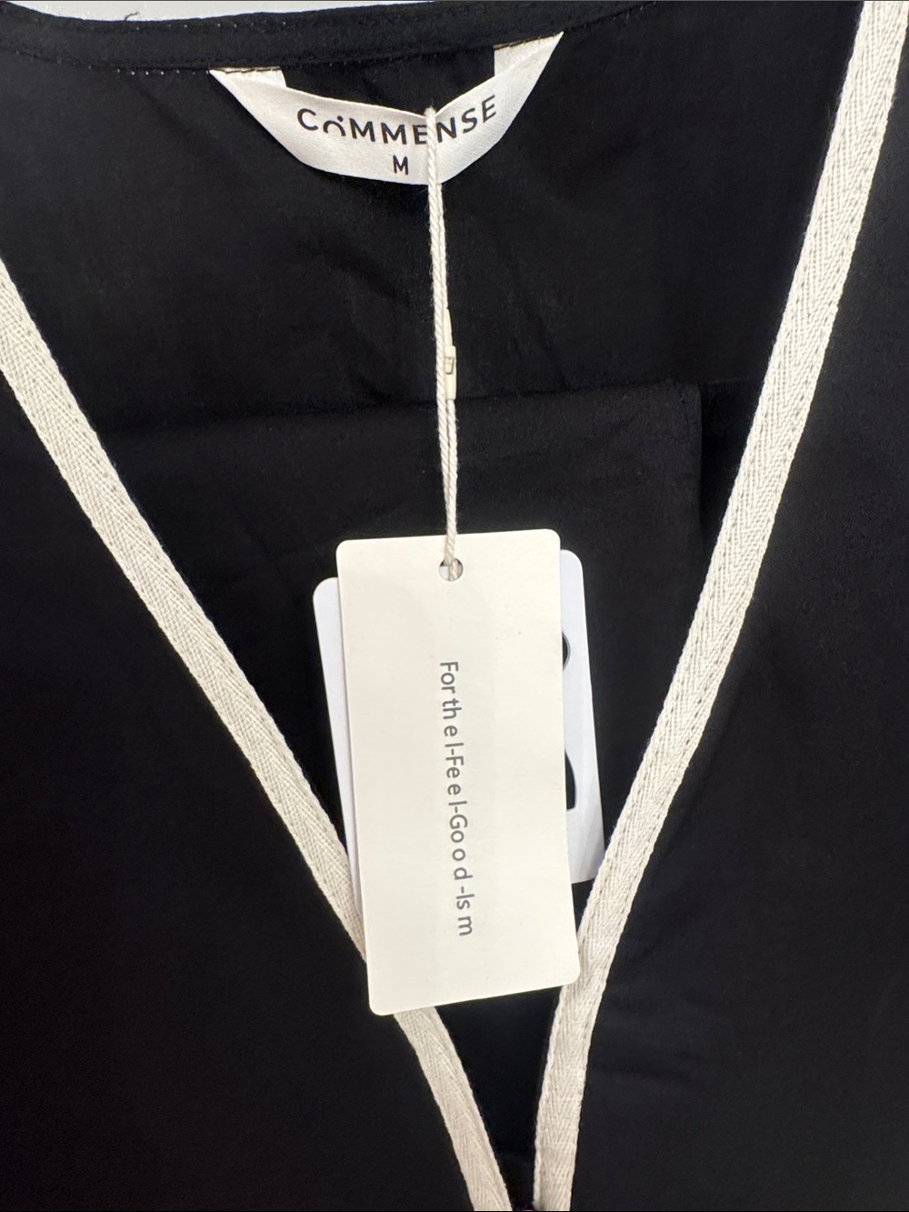 Commense Black and Cream Embroidered Cropped Jumpsuit - Picture 8 of 8